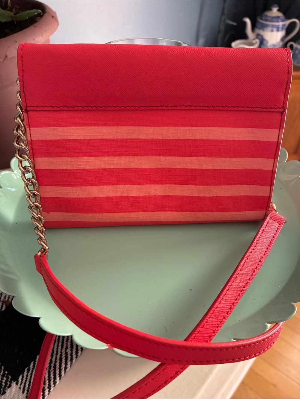 Kate Spade Envelope Style Red/Coral Crossbody - Picture 4 of 12